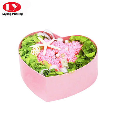 Custom Made Heart Shape Gift Box Pink for Flower Display
