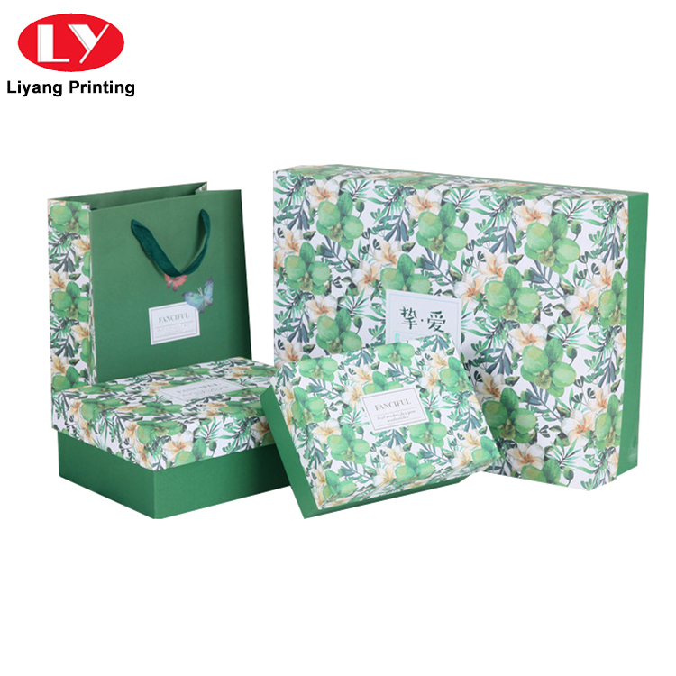 Lid and Base CMYK Printing Logo Cosmetic Makeup Paper Packing Box