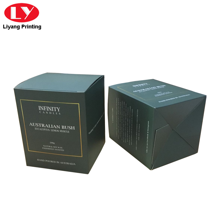 Custom Printing Flat Folding Candle Boxes Packaging