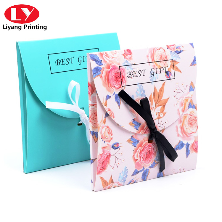 Special envelope with ribbon for silk scarf