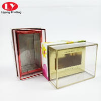 creative design small candle packaging box lipstick gift with clear lid perfume box