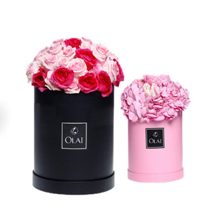 Luxury gift flower boxes with ribbon round boxes